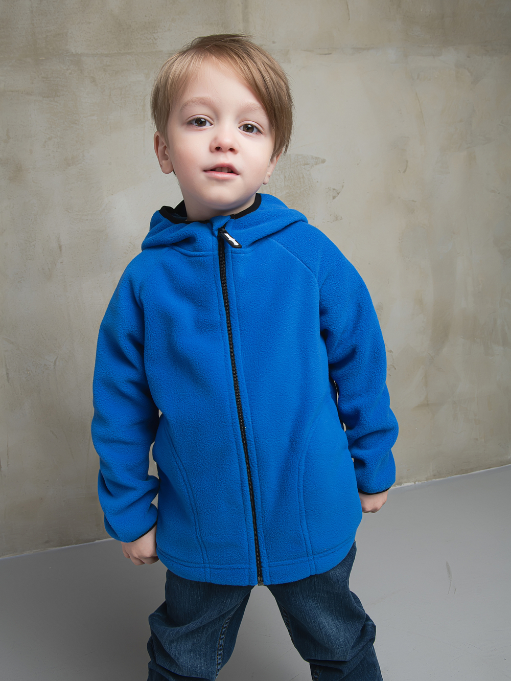 Толстовка флисовая "Дино" синий