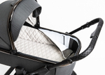 Детская коляска Peppy Tecla 3 в 1 с автокреслом Rise Shadow Antrazit Chrome Edition (Графитовый)