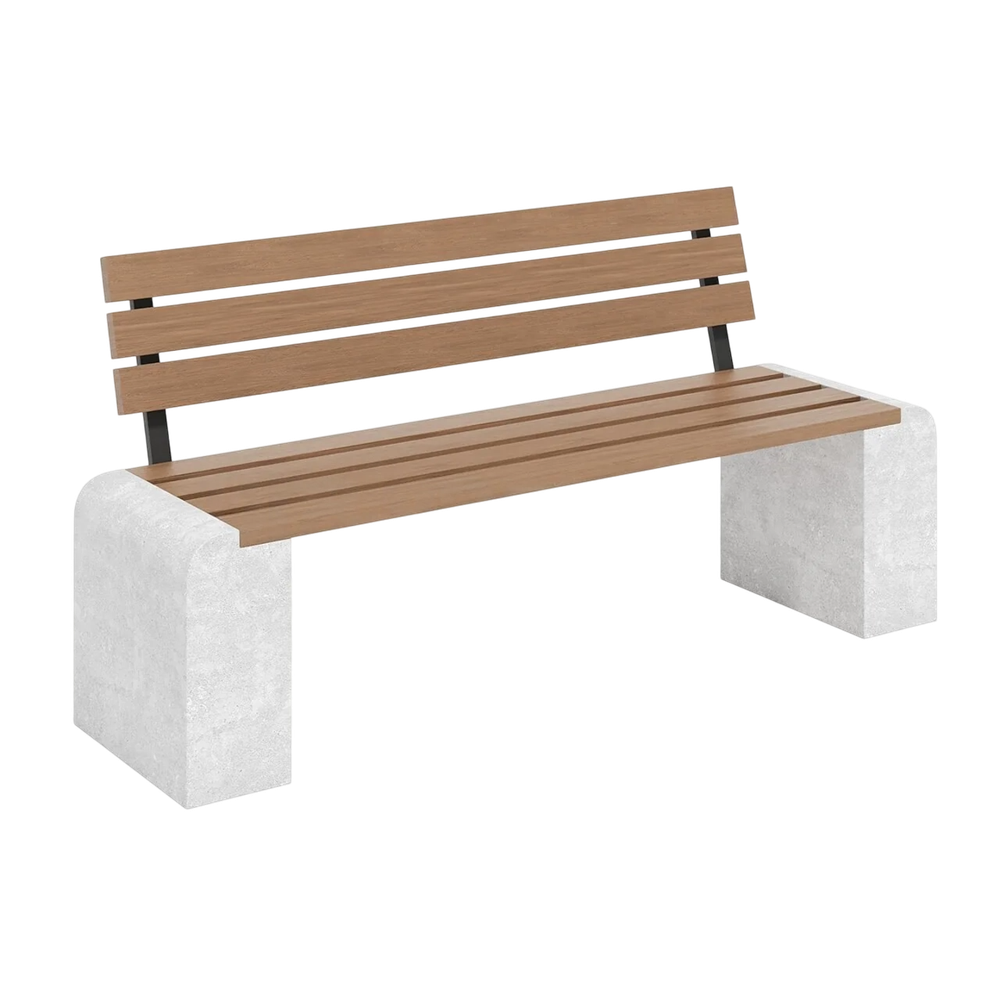 Скамья парковая «Бевокт» со спинкой