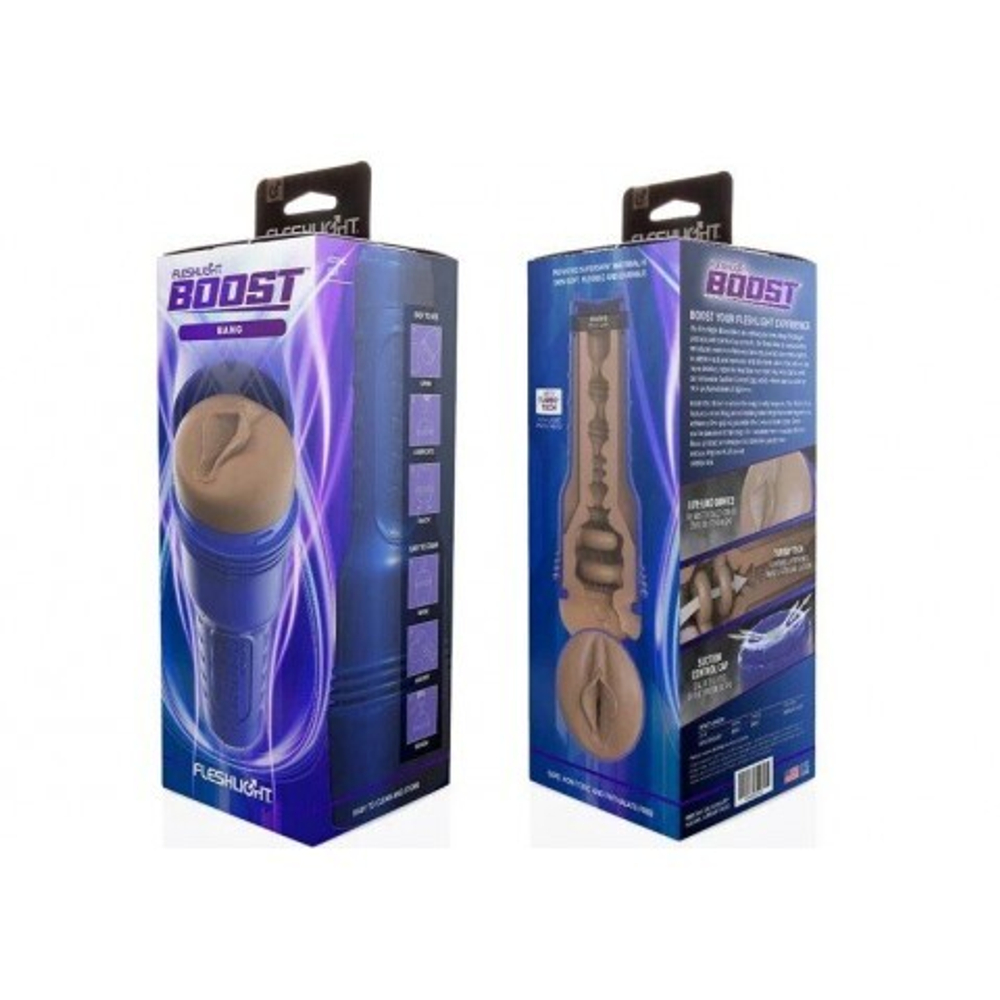 Мастурбатор реалистичный Fleshlight Boost Bang бежевый (вагина)