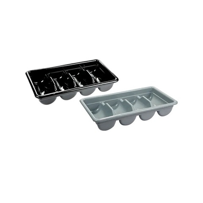 Емкость для столовых приборов 4-отделения полипроп. ,H=10,L=52,B=29см серый 4150220