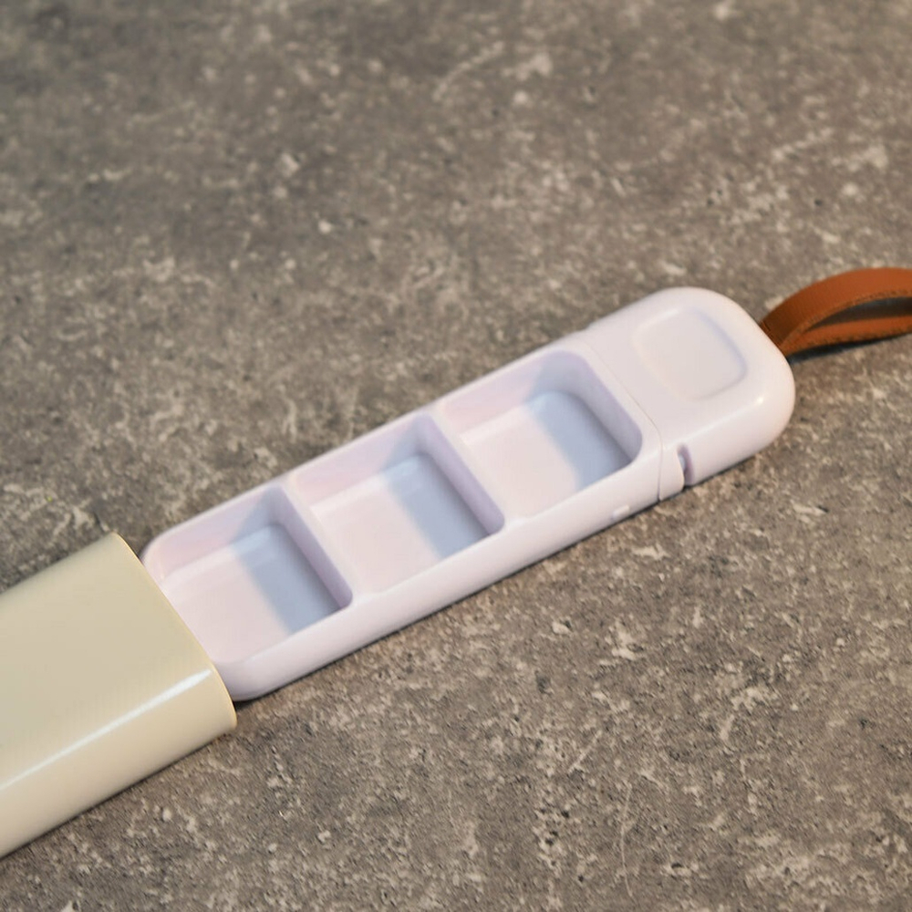 Органайзер для таблеток 3 секции, выдвижной