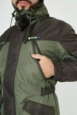 Демисезонный мужской костюм Onerus Горный -5 (Таслан,Флис) Тёмный хаки