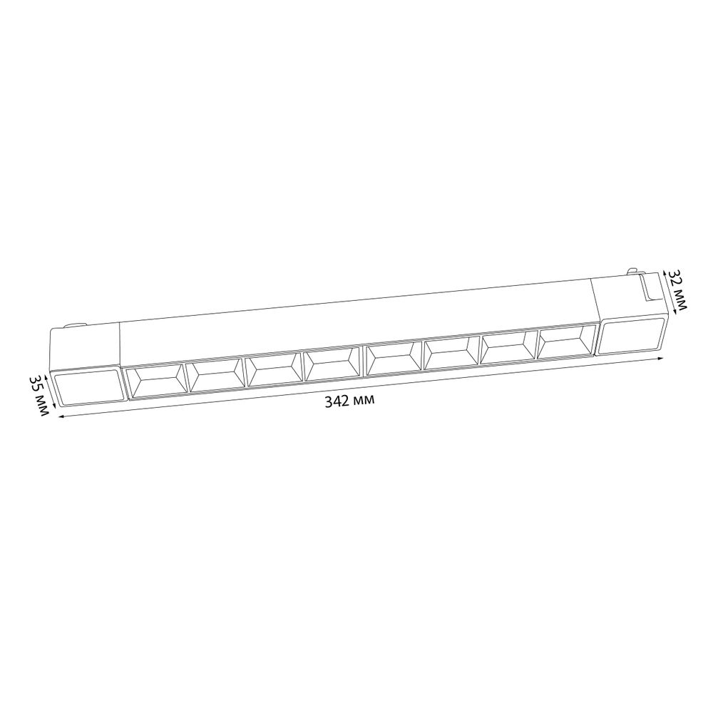 ULB-Q282 20W-4000K BLACK Светильник-прожектор светодиодный трековый. Линейный. 1600 Лм. Белый свет 4000К. Корпус черный. ТМ Volpe