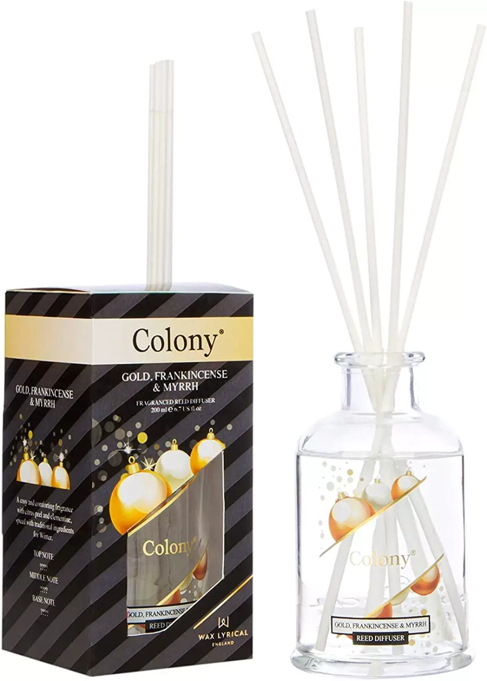 Wax Lyrical - Ароматический диффузор Colony, 200 мл Золото, ладан и мирра / артикул   COL0615  / GTIN 5015802235449
