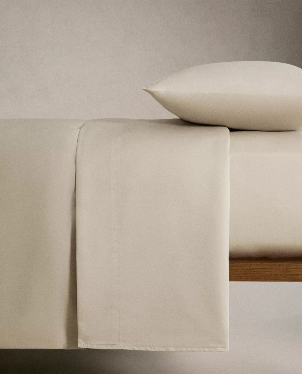 ZARA HOME Сатиновый пододеяльник (1000 нитей на дюйм), серый