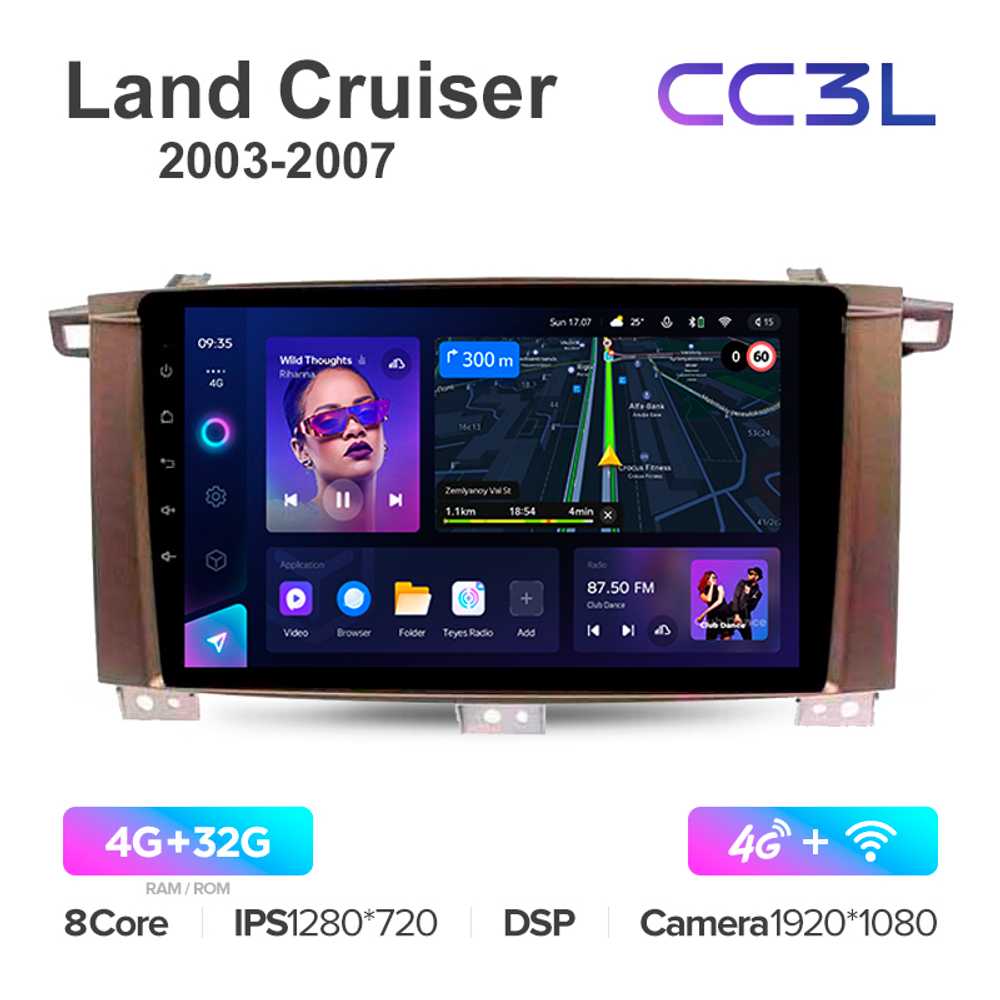 Teyes CC3L 9"для Land Cruiser 105 2003-2007