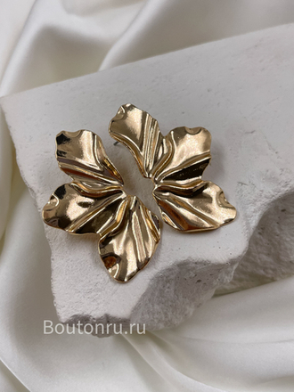 Серьги "Лепесток" золотистые