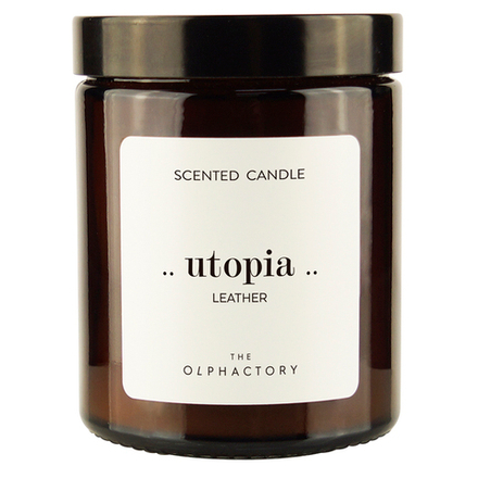 Свеча ароматическая The Olphactory, Utopia, Leather, 30 ч