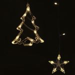 Электрогирлянда-занавес комнатная "Фигурки", 3х1 м, 120 LED, тёплый белый, 220 V, контроллер, ЗОЛОТАЯ СКАЗКА, 591361