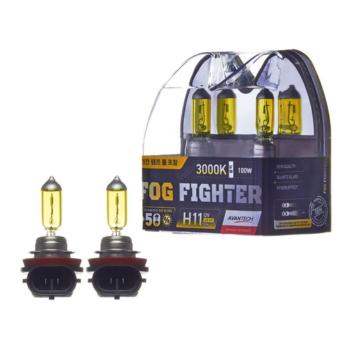 Лампа высокотемпературная Avantech H11 12V 55W (100W) 3000K, комплект 2 шт. AB3011