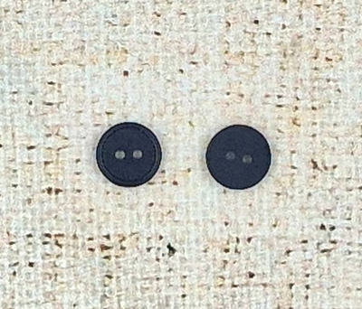Пуговицы, d 1,2 см, 2 прокола, чёрный