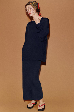 ZARA ТОНКИЙ ТРИКОТАЖНЫЙ СВИТЕР ОВЕРСАЙЗ, МОРСКОЙ СИНИЙ