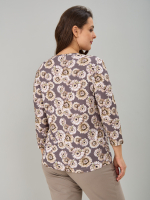 Лонгслив Лнв-306/серый-хризантемазеленая