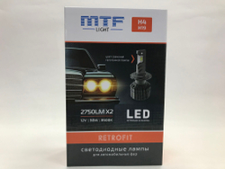 Светодиодные лампы MTF Light H4/H9 RETROFIT 30W, 2750lm, 3500K (к-т 2шт.)
