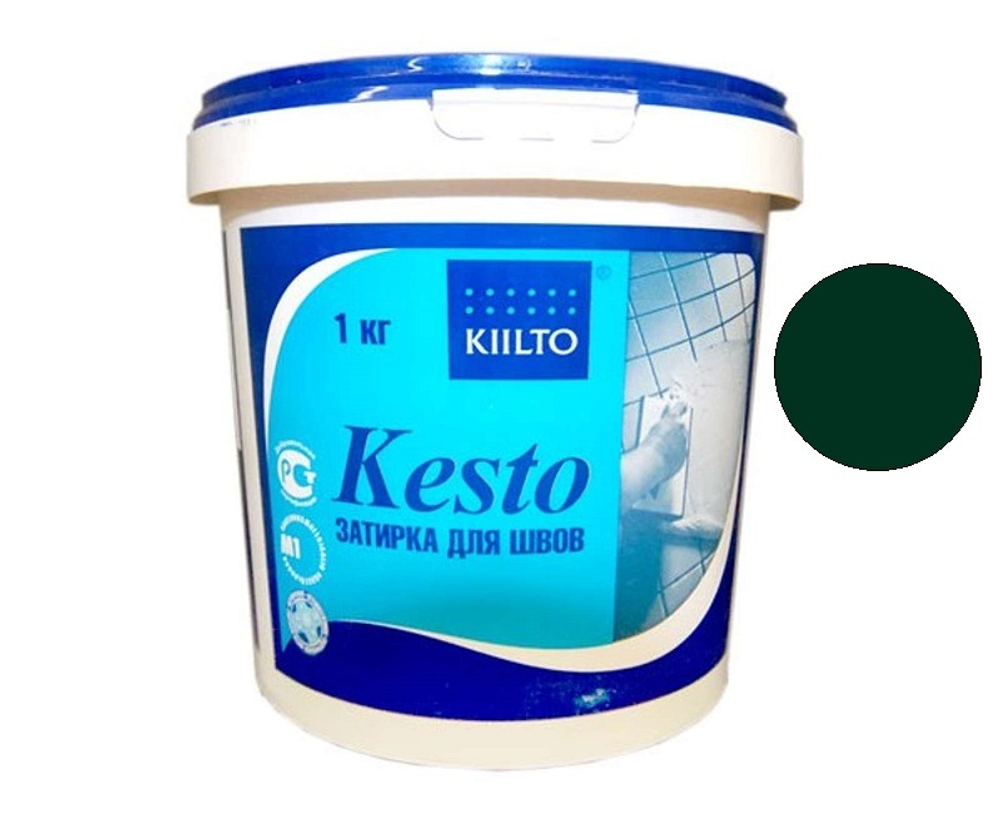 Затирка для швов "Kesto" 64 Темно-зеленая 1кг