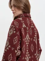 Рубашка Kefirmykifer в этностиле бордовая