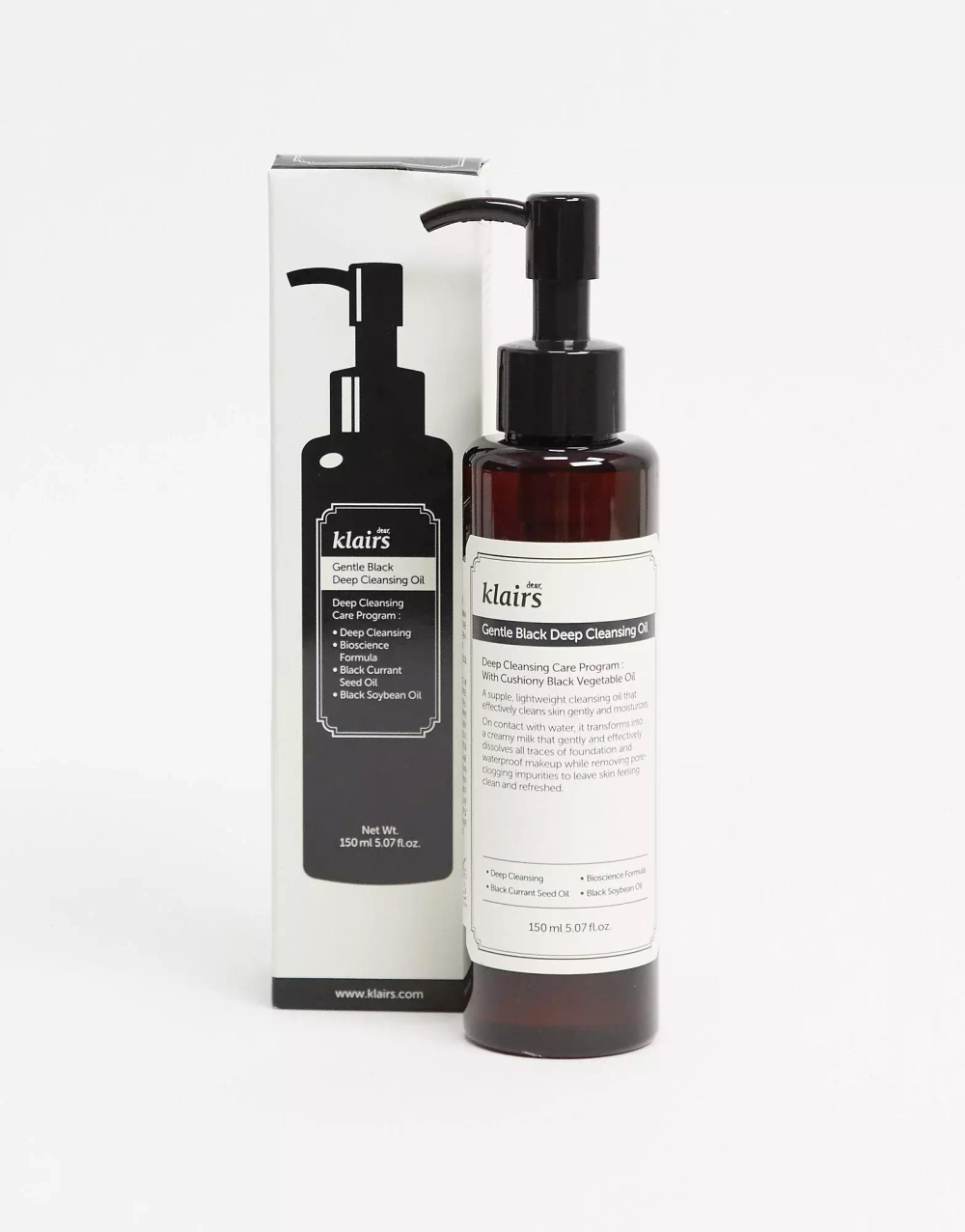 Dear, Klairs Масло для лица гидрофильное - Gentle black deep cleansing oil, 150мл, шт
