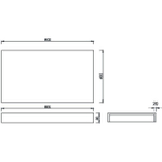 Столешница под раковину Boheme Armadi Art Flat 80 869-080, Corian белый