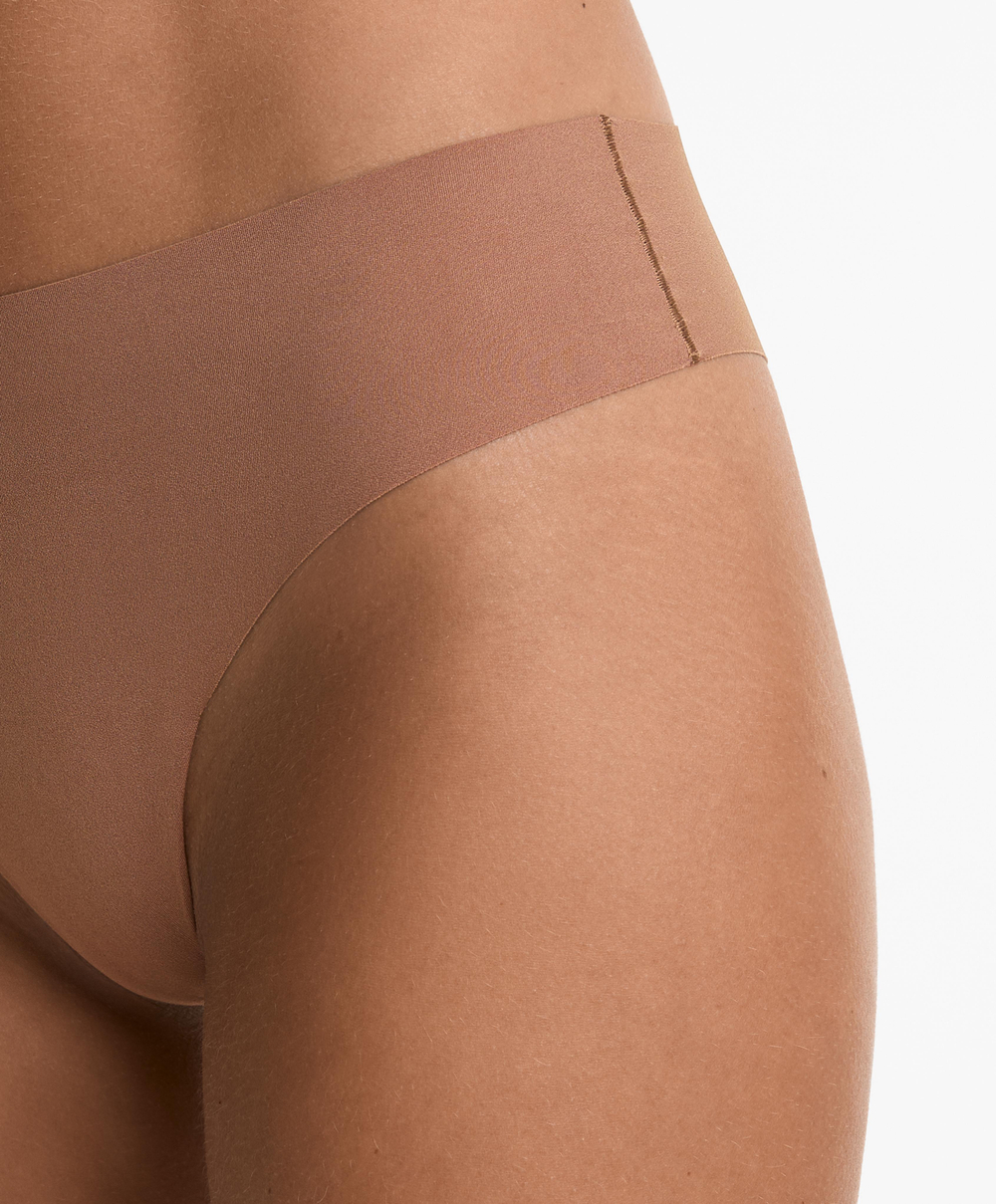 OYSHO Набор из пяти трусиков-бразильяно из полиамидной смеси, бежевый