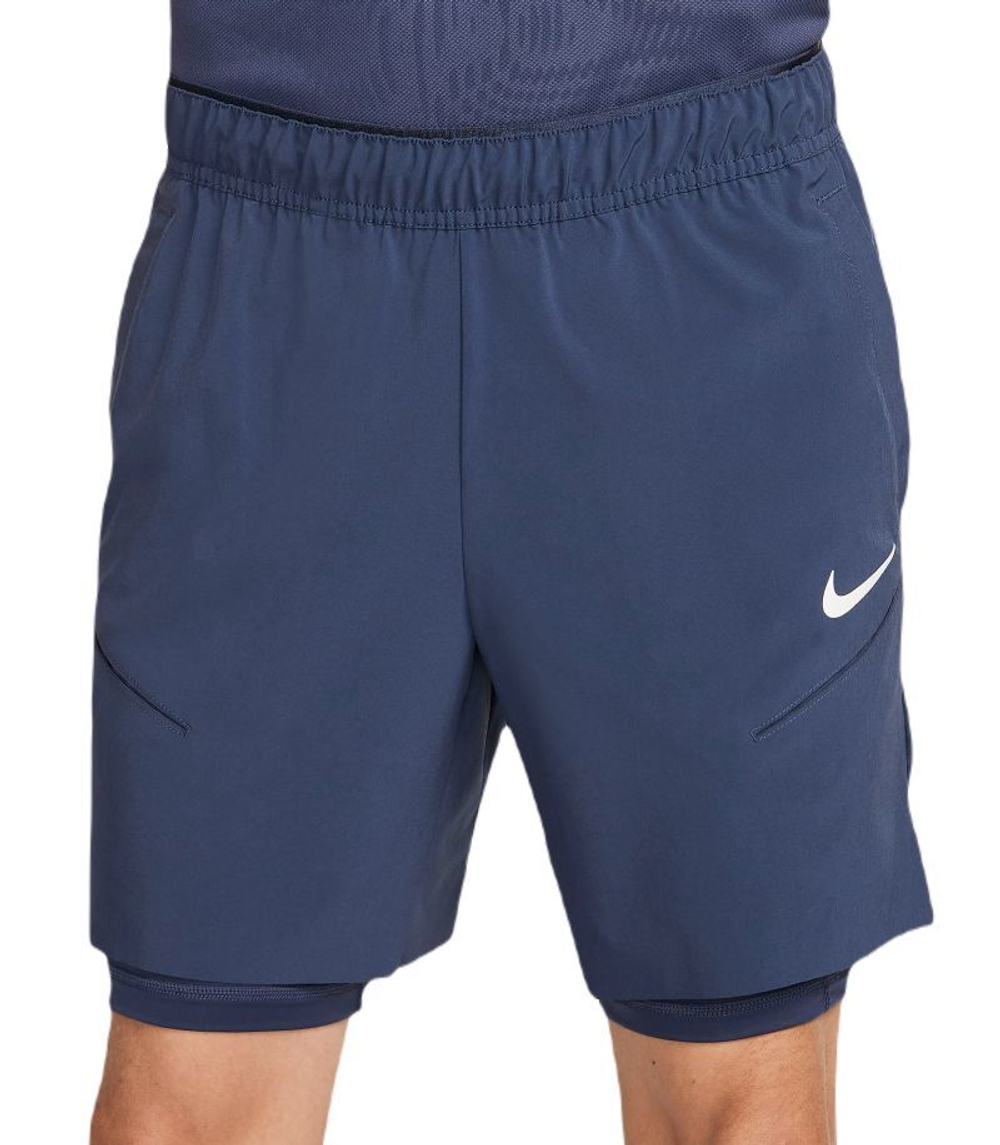 Мужские теннисные шорты Nike Court Dri-Fit Slam RG 2-in1 Shorts - thunder blue/white
