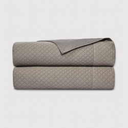 Покрывало из хлопка 150x200 Claire Batiste Atelier CNV серый графит