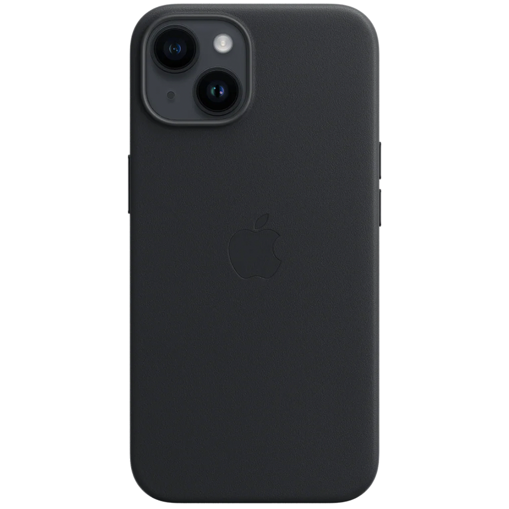 Кожаный чехол с поддержкой MagSafe Apple Leather Case для iPhone 14, Midnight (Темная ночь)