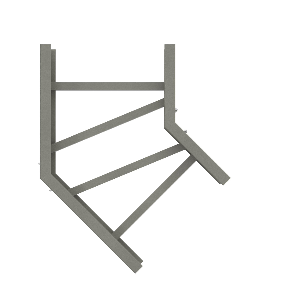 Угол горизонтальный 45 градусов 150x150 R300, стеклопластик