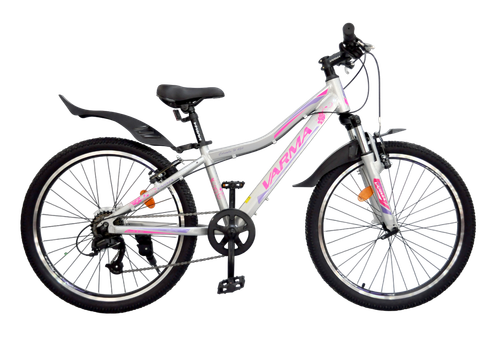 Велосипед 24" VARMA Columba H43A р.12,5 серо-фиолет. 7ск ал