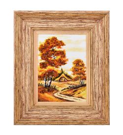 AMB-03/26 Картина «Красота природы» (с янтарной крошкой) H-32см