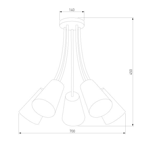 2107 / потолочный светильник /   Wire Colour