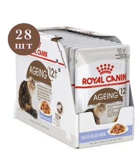 Роял Канин Ageing 12+ кошки желе 85гр./28шт.