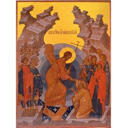 Воскресение Христово. Икона на доске.