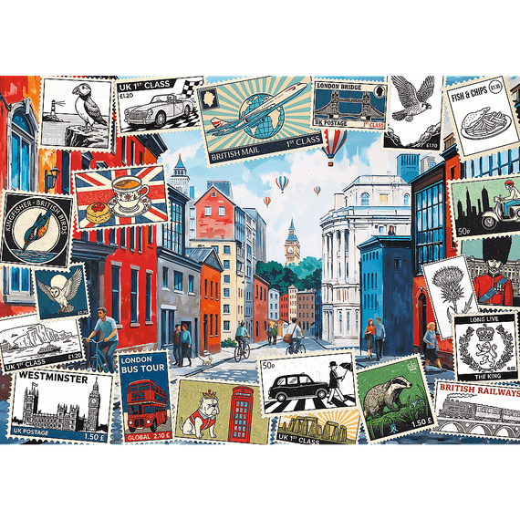 Pazl \ Puzzle \ Пазлы Puzzles - "500 Puzzle Creative" - Greetings from London / Trefl