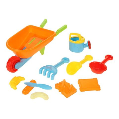 Набор для игры в песок с тачкой (10 предметов) сетка C42