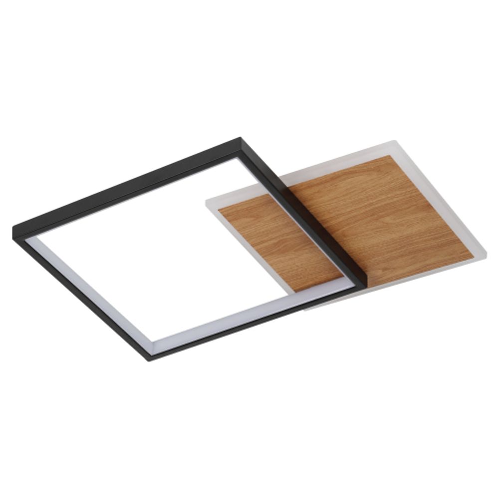 Светильник потолочный светодиодный ЭРА Модерн Ferre CLL-1-60-RC BK+Wood с ДУ 3K-6,5К черный-дерево | Светильники SPB-6 с ДУ