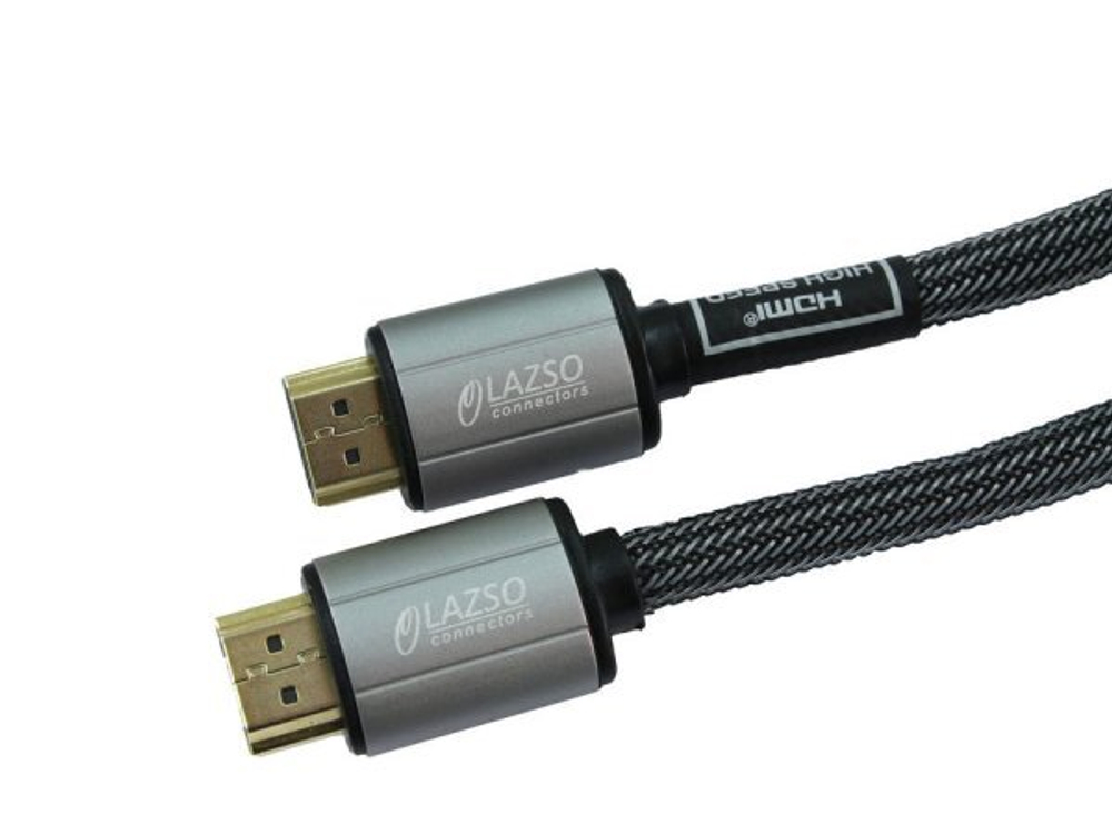 Кабель LAZSO WH-111-B HDMI 2.0 GOLD, 0.5м
