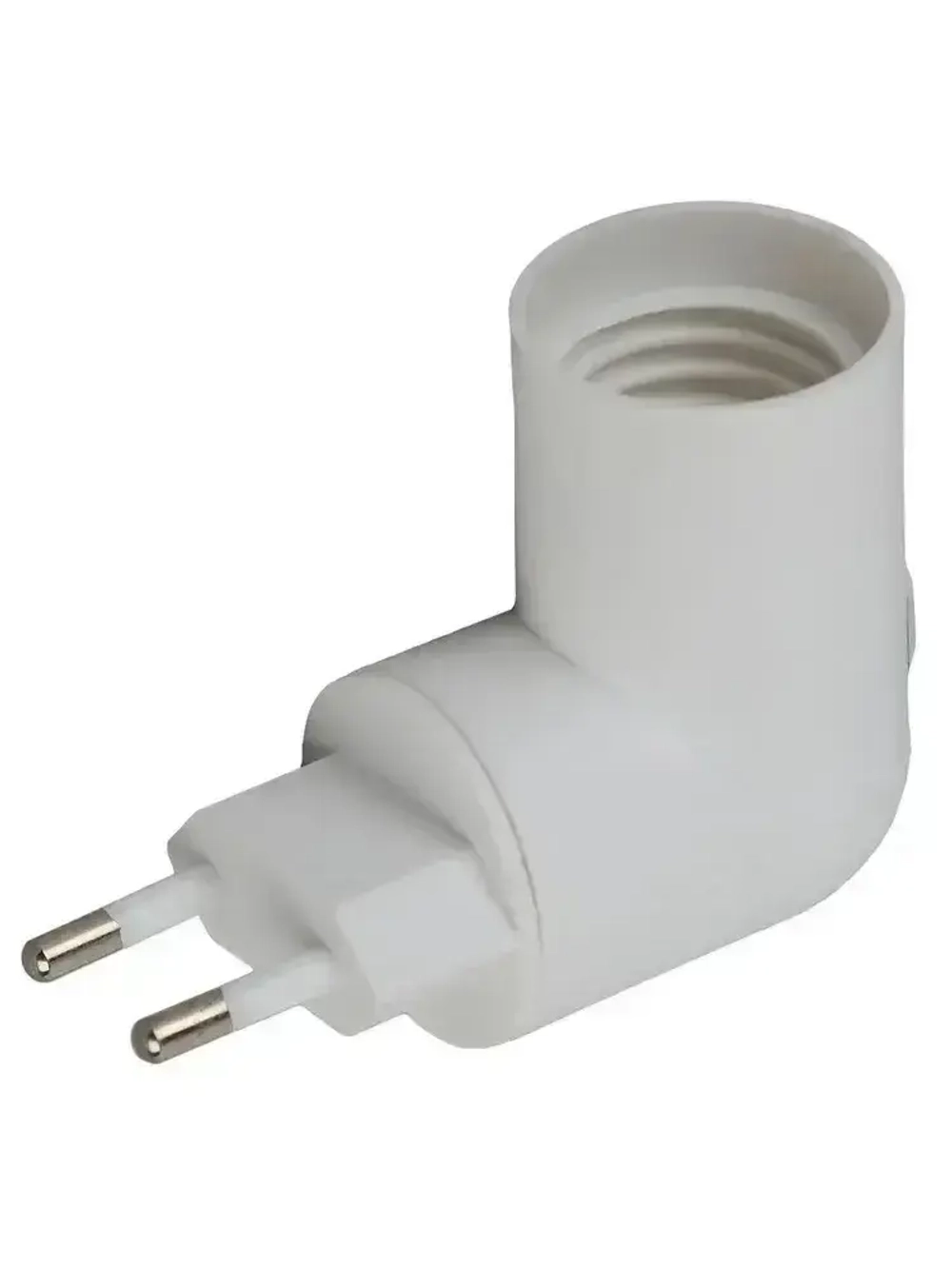 Патрон для лампы e27 ЭРА ACS PRH-E27/S-PLA-WH с вилкой и выключателем от сети