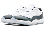 Jordan Air Jordan 11 Easter Low Chameleon Synthetic Leather Shock Absorption low-cut retro basketball Shoes men's White and Green