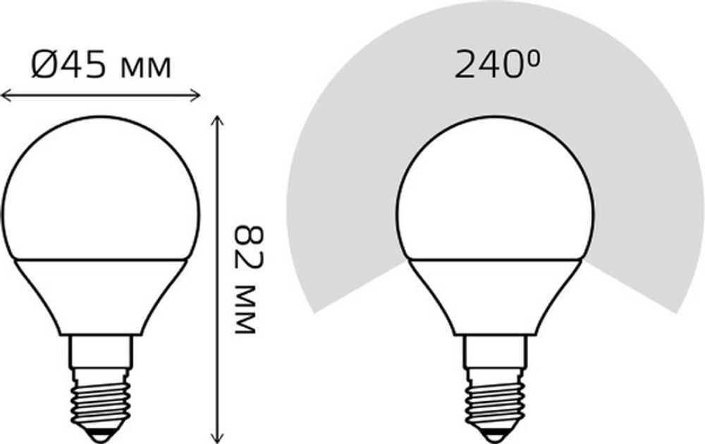 Лампа Gauss LED Elementary Шар 10W E14 730 lm 4100K 53120