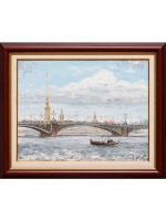 Картина маслом «Троицкий мост» Стеняев
