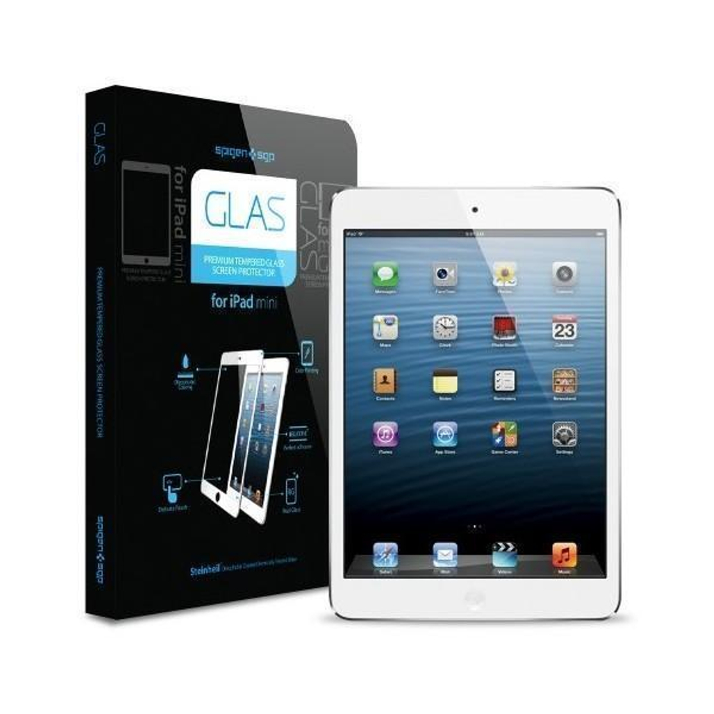 Защитное стекло Spigen GLAS Protector для Apple iPad mini /mini 2/mini 3 цветное (белый) (SGP10124)