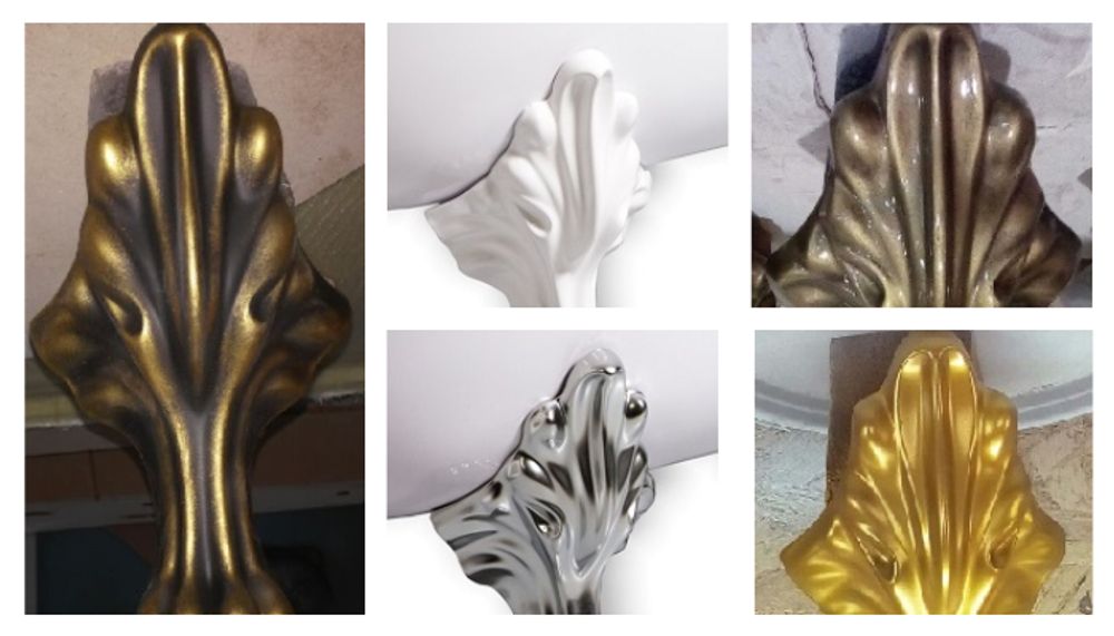 Варианты цветов ножек для ванны Castone Даллас