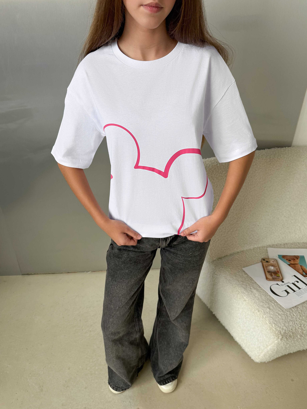 Футболка для девочки маус