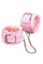 Оковы розовые с ремешками, соединенные цепочкой (Цвет: розовый)