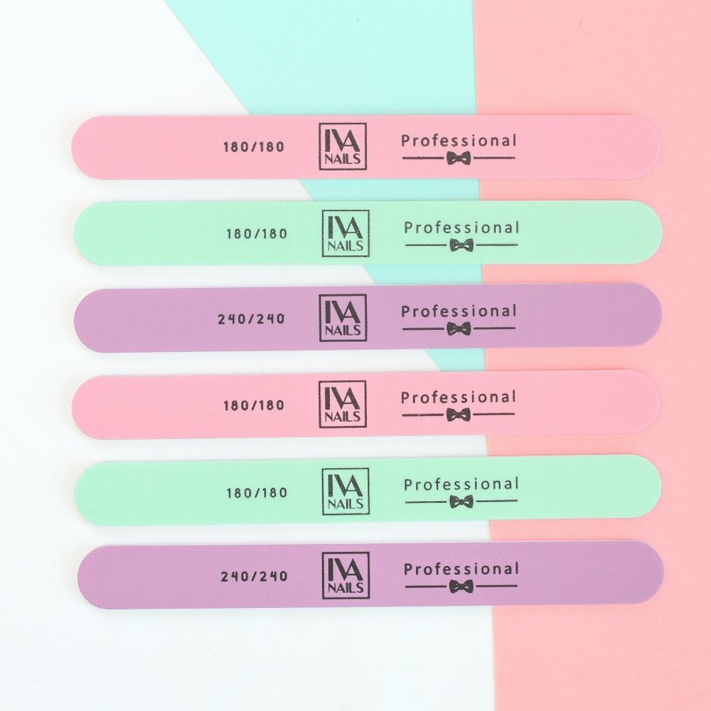 Пилка "Цветная-мятная" 180_180 IVA NAILS