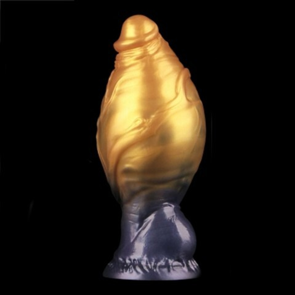 Фаллоимитатор надувной Lovetoy AerosX (12,2*4,5) с двойной плотностью, золотистый