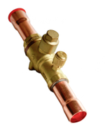 Вентиль шаровый QFT-19V 3/4 под пайку с сервисным штуцером