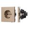 Механизм электрической розетки SCT-TENDO-MEU1-PL-GD (230V, 16A) Arlight 054081