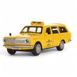 Модель ин. мет. "ГАЗ-2402 Волга. Такси" 12см. открыв. двери, багажн. желтая 2402-12TAX-YE(Технопарк)
